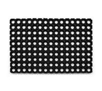 RugsX Rubber Doormat in Black | Size: 80 cm x 120 cm RUGSX Black 80 cm x 120 cm