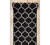 RugsX Runner Sizal Floorlux Design 20608 Moroccan Trellis Black / Silver 120 120X280 Cm
