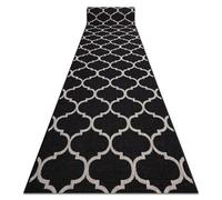 RugsX Runner Sizal Floorlux Design 20608 Moroccan Trellis Black / Silver 70 70X500 Cm