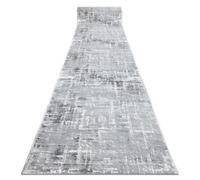 RugsX Runner Structural Mefe 8722 Two Levels Of Fleece Grey / White 90 Cm 90X340 Cm