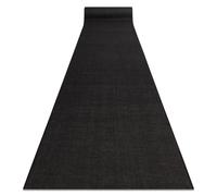 RugsX Sisal Floorlux Runner in Black | Size: 120 cm x 280 cm RUGSX Black 120 cm x 280 cm