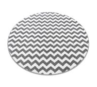 RugsX Sketch Circular Rug - Grey & White Zig Zags - 100cm_diameter