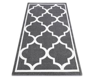 RugsX Sketch Rectangular Rug - Grey & White Quatrefoil - 140cm x 190cm