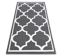 RugsX Sketch Rectangular Rug - Grey & White Quatrefoil - 200cm x 290cm