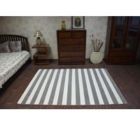 RugsX Sketch Rug - Grey & White Stripes - 180cm x 270cm