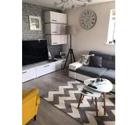 RugsX Sketch Rug - Grey & White Zig Zags - 180cm x 270cm