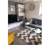 RugsX Sketch Rug - Grey & White Zig Zags - 200cm x 290cm