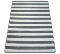 RugsX Sketch Rug - Grey & White Stripes - 120cm x 170cm