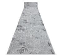 RugsX Structural Mefe Runner in Grey | Size: 80 cm x 250 cm RUGSX Grey 80 cm x 250 cm