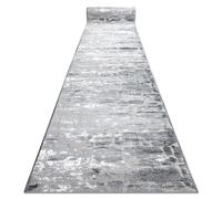RugsX Structural Mefe Runner in Grey | Size: 90 cm x 340 cm RUGSX Grey 90 cm x 340 cm