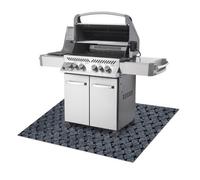 RugsX Vectra 902 Protective Grill Mat For Terrace, Outdoor - Light Grey 100X150 Cm