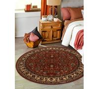 RugsX Wool Carpet Kashqai 4362 200 Circle Ornament Claret / Beige Circle 200 Cm