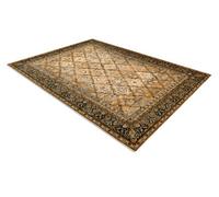 RugsX Wool Carpet Omega Grenada Frame, Diamonds, Oriental - Cognac 66X100 Cm