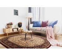 RugsX Wool Carpet Polonia Oval Beshir Rosette Light Ruby 2 170X235 Cm