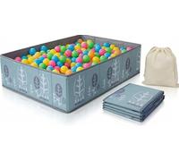 RUGUIES- Ball Pit for Baby and children under 3 years old- Rectangular Ball Pool- Kids' Ball Pits- Portable and Folding- For indoor and Outdoor- Waterproof- (balls not included).