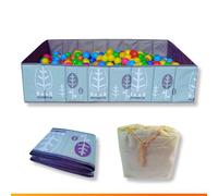 RUGUIES- Ball Pit for Baby and children under 3 years old- Rectangular Ball Pool- Kids' Ball Pits- Portable and Folding- For indoor and Outdoor- Waterproof- (balls not included).
