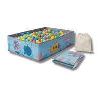 RUGUIES- Ball Pit for Baby and children under 3 years old- Rectangular Ball Pool- Kids' Ball Pits- Portable and Folding- For indoor and Outdoor- Waterproof- (balls not included).