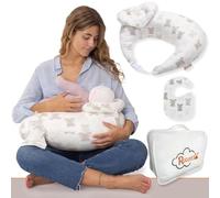 RUGUIES- Nursing Pillow- Breast Feeding Pillow Baby- Ergonomic and Adjustable Breastfeeding Pillows-Additional Anti-reflux Cushion to Elevate the Baby's Head-Double Washable Cover 100% Cotton.