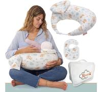 RUGUIES- Nursing Pillow- Breast Feeding Pillow Baby- Ergonomic and Adjustable Breastfeeding Pillows-Additional Anti-reflux Cushion to Elevate the Baby's Head-Double Washable Cover 100% Cotton.