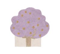 RugVista Apple tree Children's room Rug, Modern, 150x150 cm, Odd shape, Kids Carpet, Low Pile, Machine Washable 30°, living-room,kids-room,bedroom,hallway, No harmful substances, Purple/Yellow