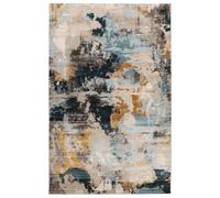 RugVista Arty Mind Rug, Modern, 160x230 cm, Rectangle, Carpet, Low Pile, Dry Clean, living-room,dining-room,bedroom, Beige/Dark Grey