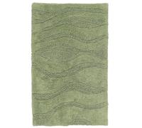 RugVista Breeze Bath Mat, Modern, 50x80 cm, Rectangle, Bath Rug, Low Pile, Machine Washable 30°, Bathroom, Toilet, Green