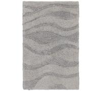 RugVista Breeze Bath Mat, Modern, 50x80 cm, Rectangle, Bath Rug, Low Pile, Machine Washable 30°, Bathroom, Toilet, Grey