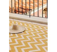 RugVista Capri, In & Outdoor Rug, Modern carpets, 2′7″ x 9′10″ ft (80x300 cm), Rectangular, Low, Kitchen, Hallway, Patio, Hand Wash Only, UV Resistant, Yellow