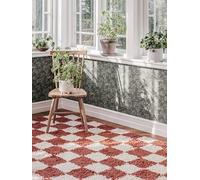 RugVista Chessie Modern rug, 200x300 cm, Rectangular, Carpet, High Pile, Dry Clean, Living Room, Bedroom, Hypoallergenic, Rust/Off White