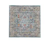 RugVista Chillon Rug, Modern, 200x200 cm, Square, Carpet, Medium Pile, Dry Clean, living-room,dining-room,bedroom,kitchen, Light Blue/Multi