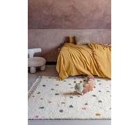 RugVista Confetti, Kids Rug, Shaggy/Handloom, 3′3″ x 5′3″ ft (100x160 cm), Rectangular, Medium Pile, Room, Dry Clean Only, Without Dangerous Chemicals, Off White