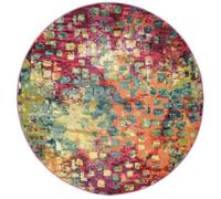 RugVista Davina, Rug, Modern carpets, Ø 6′7″ ft (Ø 200 cm), Round, Medium Pile, Living Room, Dining Bedroom, Kitchen, Dry Clean Only, oeko_tex_100, Multicoloured