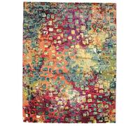 RugVista, Davina Rug, Short Pile, 6'6 x 8'2 ft (200 x 250 cm), Rectangle, Modern, Oeko-Tex Standard 100, Hallway, Bedroom, Kitchen, Living Room, Brown / Light Brown / Yellow, Multicoloured