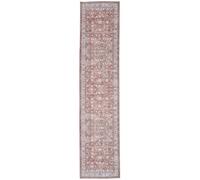RugVista Galore Oriental Rug, Modern, 80x350 cm, Runner, Carpet, Low Pile, Machine Washable 30°, living-room,bedroom,hallway, Terracotta/Beige
