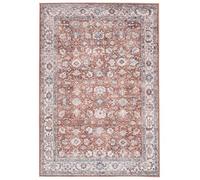 RugVista Galore Oriental, Rug, Modern carpets, 6′7″ x 9′10″ ft (200x300 cm), Rectangular, Low, Living Room, Bedroom, Machine Wash, oeko_tex_100, Terracotta/Beige