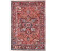 RugVista Georgia Oriental, Rug, Modern carpets, 5′3″ x 7′7″ ft (160x230 cm), Rectangular, Low, Living Room, Bedroom, Machine Wash, oeko_tex_100, Red/Blue