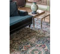 RugVista Georgia Oriental, Rug, Modern carpets, 9′10″ x 13′1″ ft (300x400 cm), Rectangular, Low, Living Room, Bedroom, Machine Wash, oeko_tex_100, Green/Multi