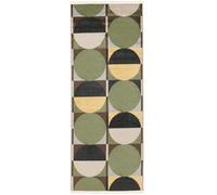 RugVista Jeff Rug, Modern, 80x200 cm, Rectangle, Carpet, Low Pile, Machine Washable 30°, living-room,bedroom,hallway, Green