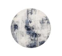 RugVista Mila, Rug, Ø 6′7″ ft (Ø 200 cm), Round, Medium Pile, Living Room, Dining Bedroom, Kitchen, Dry Clean Only, oeko_tex_100, Blue/Grey