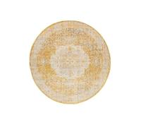 RugVista Nadia Rug, Modern, Ø 200 cm, Round, Carpet, Low Pile, Dry Clean, living-room,dining-room,bedroom,kitchen, Yellow