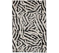 RugVista Nalori, Rug, Modern carpets, 6′7″ x 9′10″ ft (200x300 cm), Rectangular, Medium Pile, Living Room, Dining Bedroom, Dry Clean Only, oeko_tex_100, Black/Beige