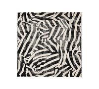 RugVista Nalori, Rug, Modern carpets, 7′10″ x ft (240x240 cm), Square, Medium Pile, Living Room, Dining Bedroom, Dry Clean Only, oeko_tex_100, Black/Beige