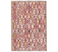 RugVista Nenax, Rug, Modern carpets, 6′7″ x 4′7″ ft (200 140 cm), Rectangular, Low, Living Room, Kitchen, Hand Wash Only, oeko_tex_100, Red/Pink