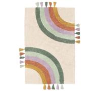 RugVista Rainbow Children's room Rug, Modern, 100x160 cm, Rectangle, Kids Carpet, Low Pile, Machine Washable 30°, living-room,kids-room,bedroom,hallway, No harmful substances, Off White/Multi