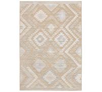 RugVista Sabine In & Outdoor Rug, Modern, 160x230 cm, Rectangle, Outdoor Carpet, Medium Pile, Hand Wash, living room,kitchen,terrace,garden,balcony,patio, Water Resistant, UV Resistant, Beige