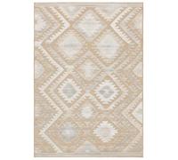 RugVista Sabine, In & Outdoor Rug, Modern carpets, 6′7″ x 4′7″ ft (200 140 cm), Rectangular, Medium Pile, Patio, Hand Wash Only, UV Resistant, Beige