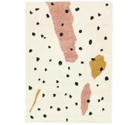 RugVista Spotty Children's room Rug, Shaggy/Handloom, 100x160 cm, Rectangle, Kids Carpet, Medium Pile, Dry Clean, living-room,kids-room,bedroom,hallway, No harmful substances, Off White