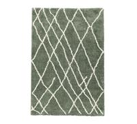 RugVista Tangier, Rug, Shaggy/Handloom, 6′7″ x 9′10″ ft (200x300 cm), Rectangular, Medium Pile, Dry Clean Only, oeko_tex_100, Green