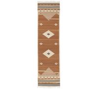 RugVista, Tribal Rug, Short Pile, 2'6 x 9'8 ft (80 x 300 cm), Runner, Modern Kelim Rug, Wool, Hallway, Bedroom, Kitchen, Living Room, Mustard, Multicoloured,