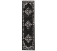 RugVista Vintage Vega Rug, Modern, 80x300 cm, Runner, Carpet, Low Pile, Dry Clean, living-room,dining-room,bedroom,kitchen,hallway, Black
